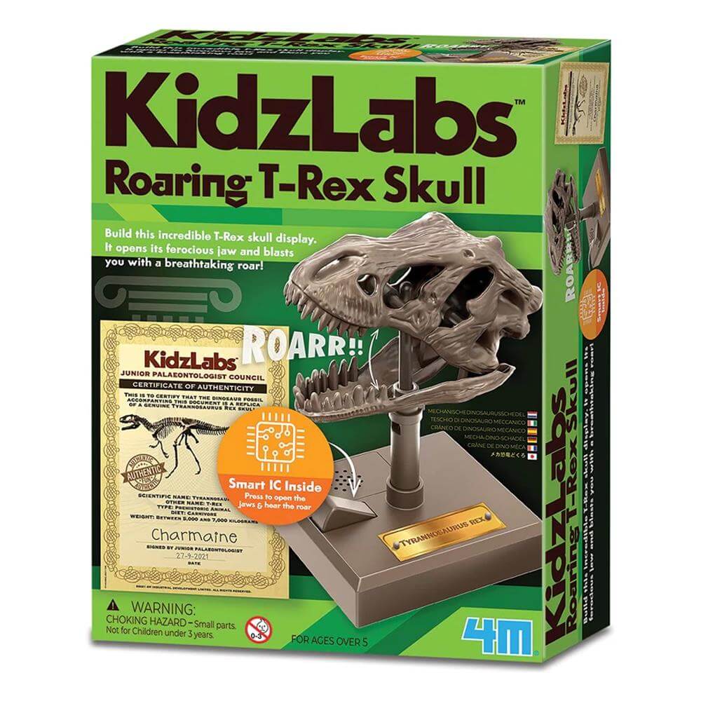 Kidzlabs Roaring T-Rex Skull